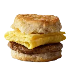 Sausage Biscuit with Egg Breakfast Sandwich Price & Calories